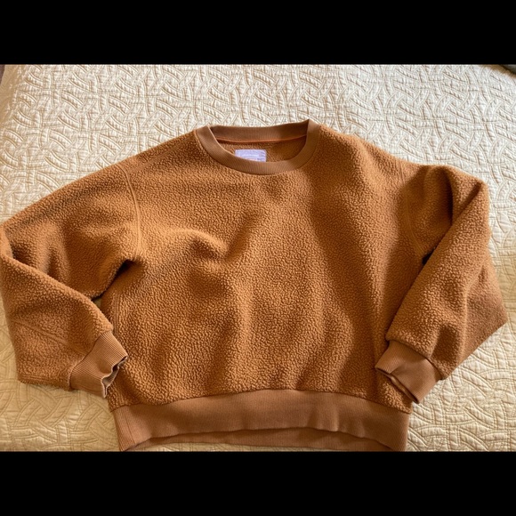 Everlane Tops - Everlane Renew Fleece Oversized Sweatshirt - Golden Brown (S)